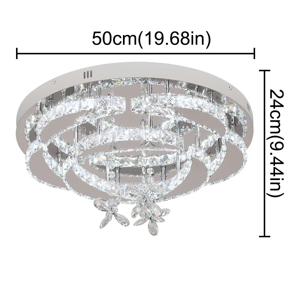 GreeLustr Crystal LED Ceiling Chandelier For Living Dining Room