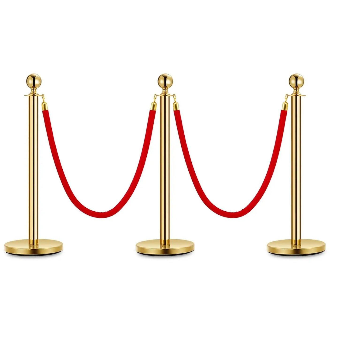 HiMISSCN Elegant Stanchion Posts With Velvet Ropes For VIP Events