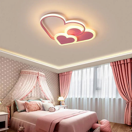 Heart Shaped LED Ceiling Light With Remote Control For Living Room