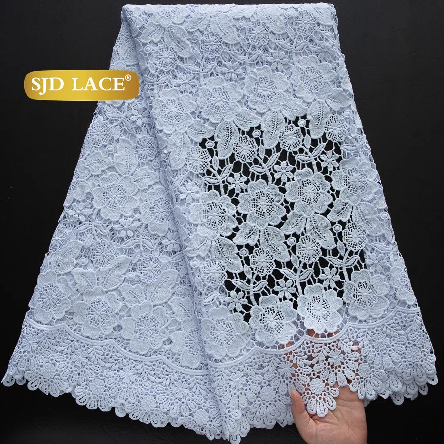 SJD African Guipure Cord Lace Fabric For Women Dresses