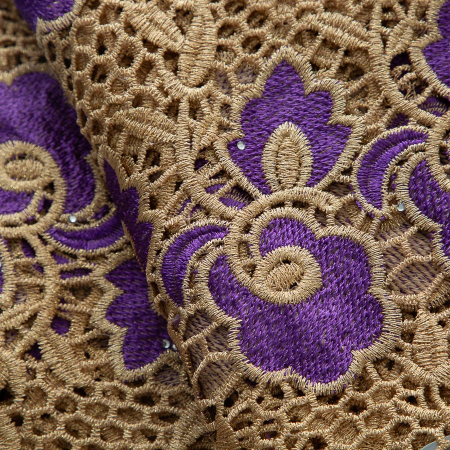 NONECN African Guipure Water Lace Fabric Embroidery For Wedding Dresses