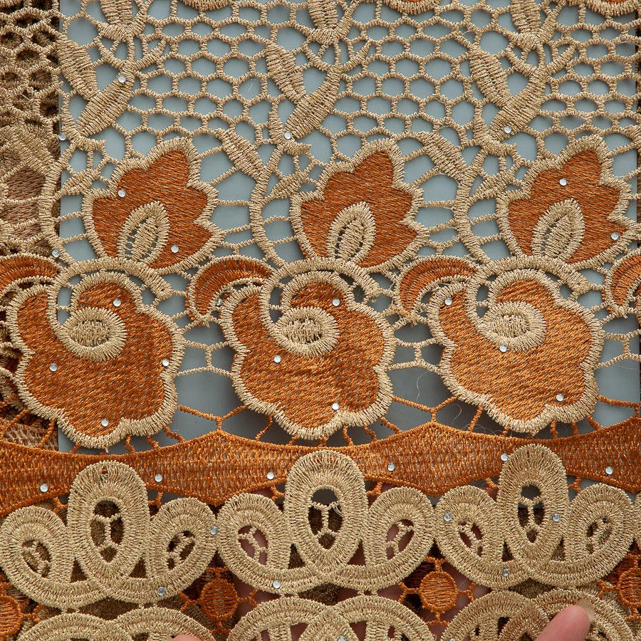 NONECN African Guipure Water Lace Fabric Embroidery For Wedding Dresses