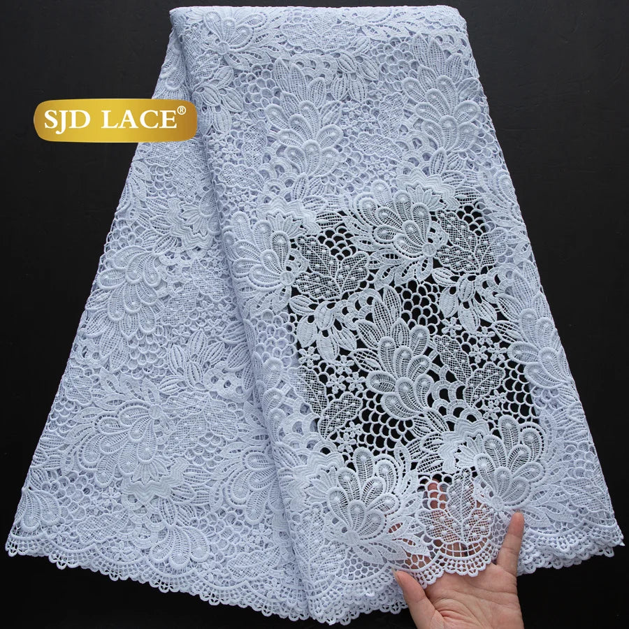 SJD African Guipure Cord Lace Fabric For Women Dresses