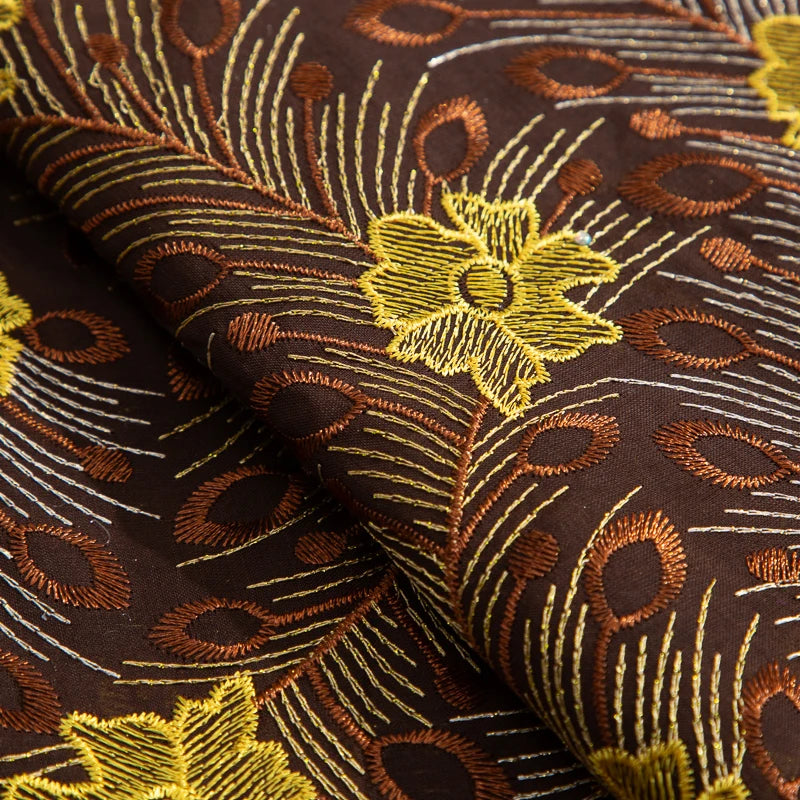 NONECN African Lace Embroidered Swiss Voile With Stones For Wedding