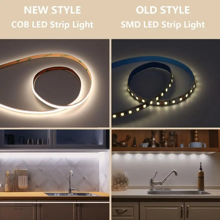 LED Strip Light Kit With Remote Dimmable Cuttable Tape