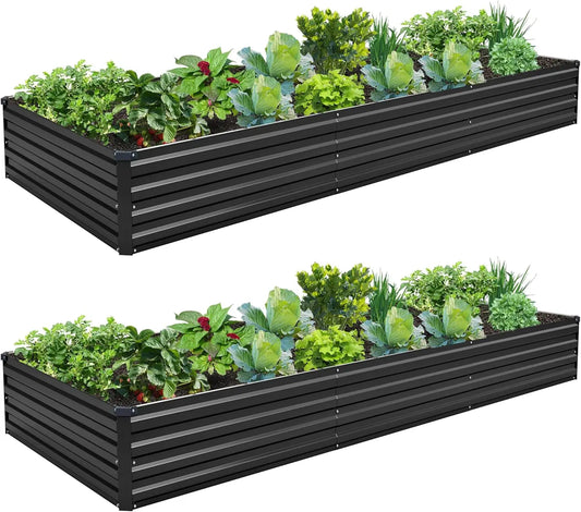 Galvanized Steel Raised Garden Bed Kit 2-Pack