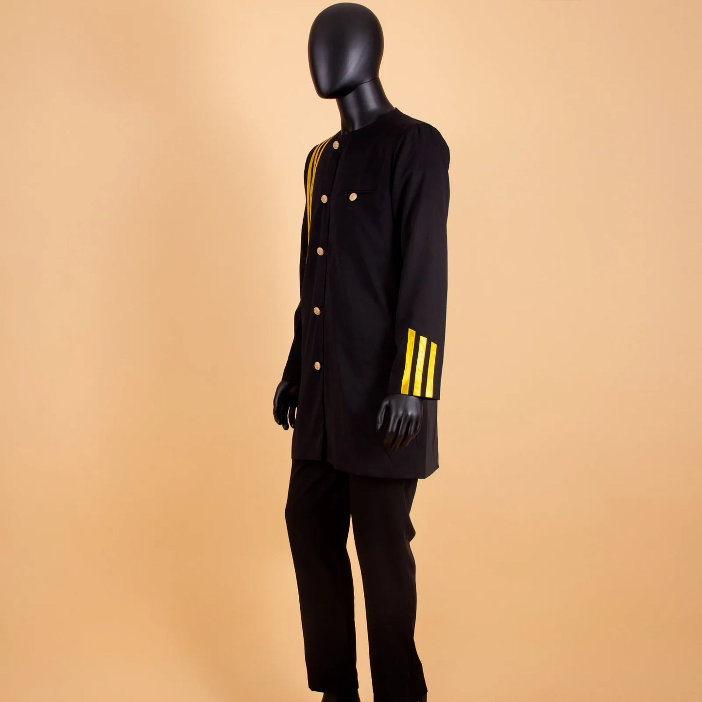 APTXCN Bazin Men African Suit Set Single Breasted