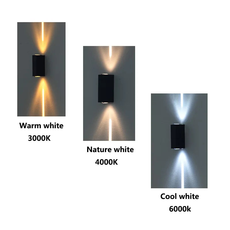 Aluminum COB Outdoor Wall Light IP65 Waterproof Sconce