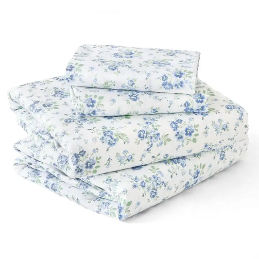 4 Piece Sheet Set With Deep Pocket Wrinkle Free Cooling