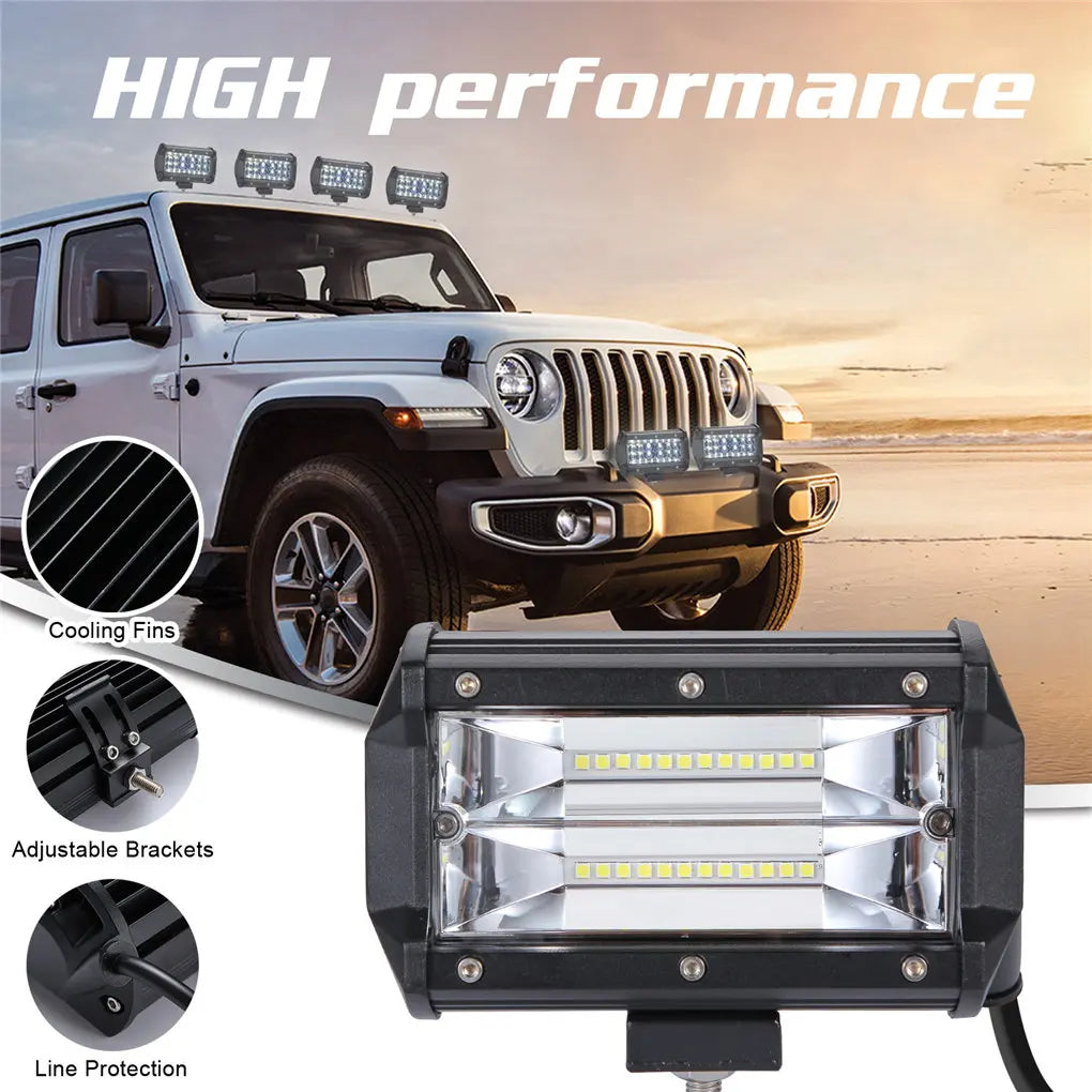 AUCD 4-Pack LED Flood Lights 12-24V for Vehicles and Boats
