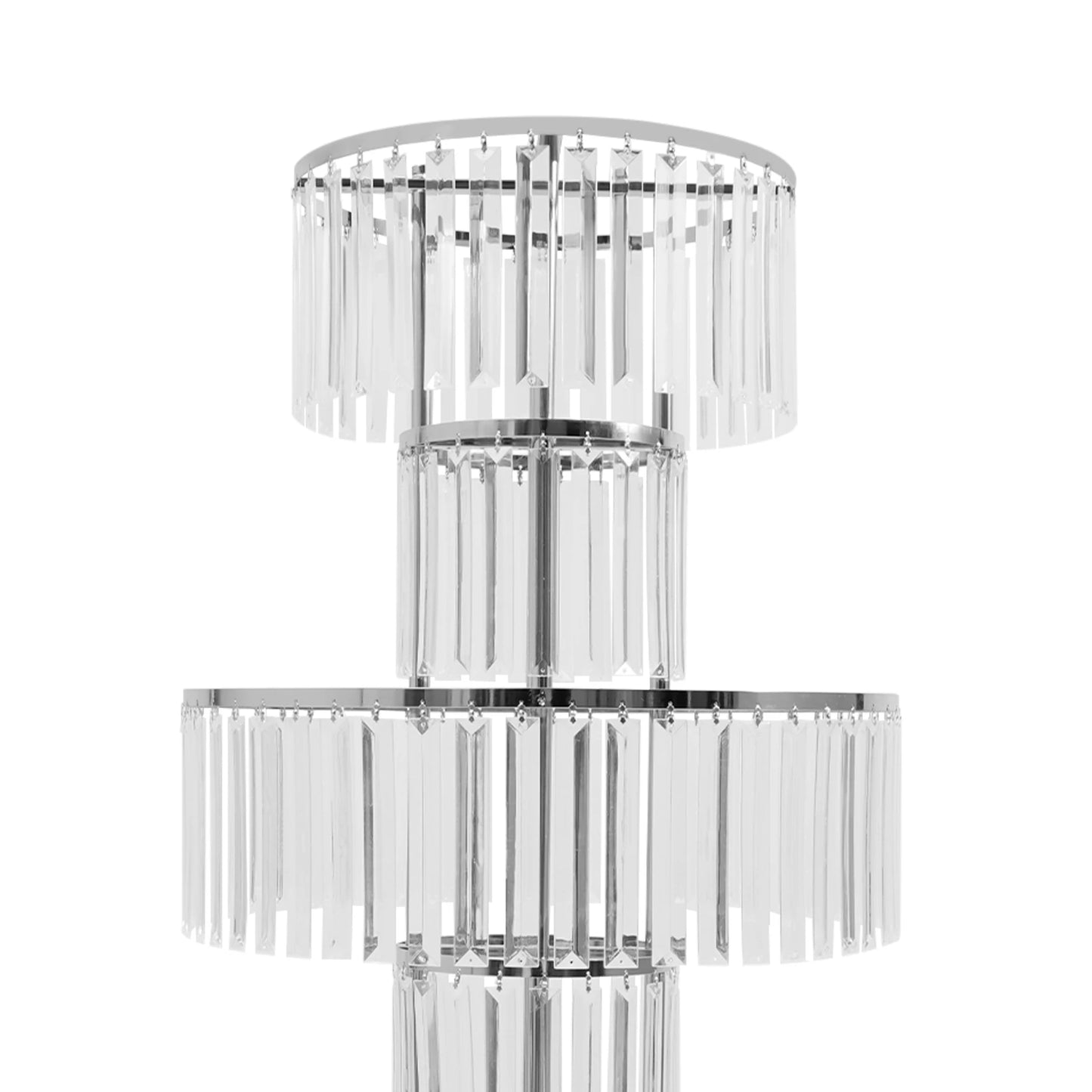 NONECN 2-Piece 5-Tier Crystal Flower Stand Wedding Centerpieces