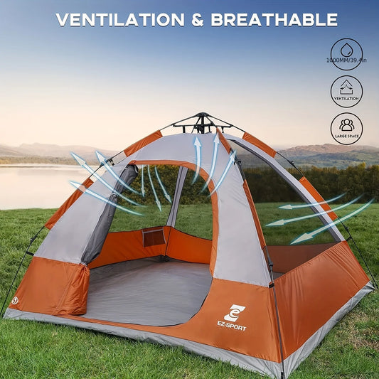 Unp Pop Up Camping Tent Waterproof Windproof Setup With Rainfly