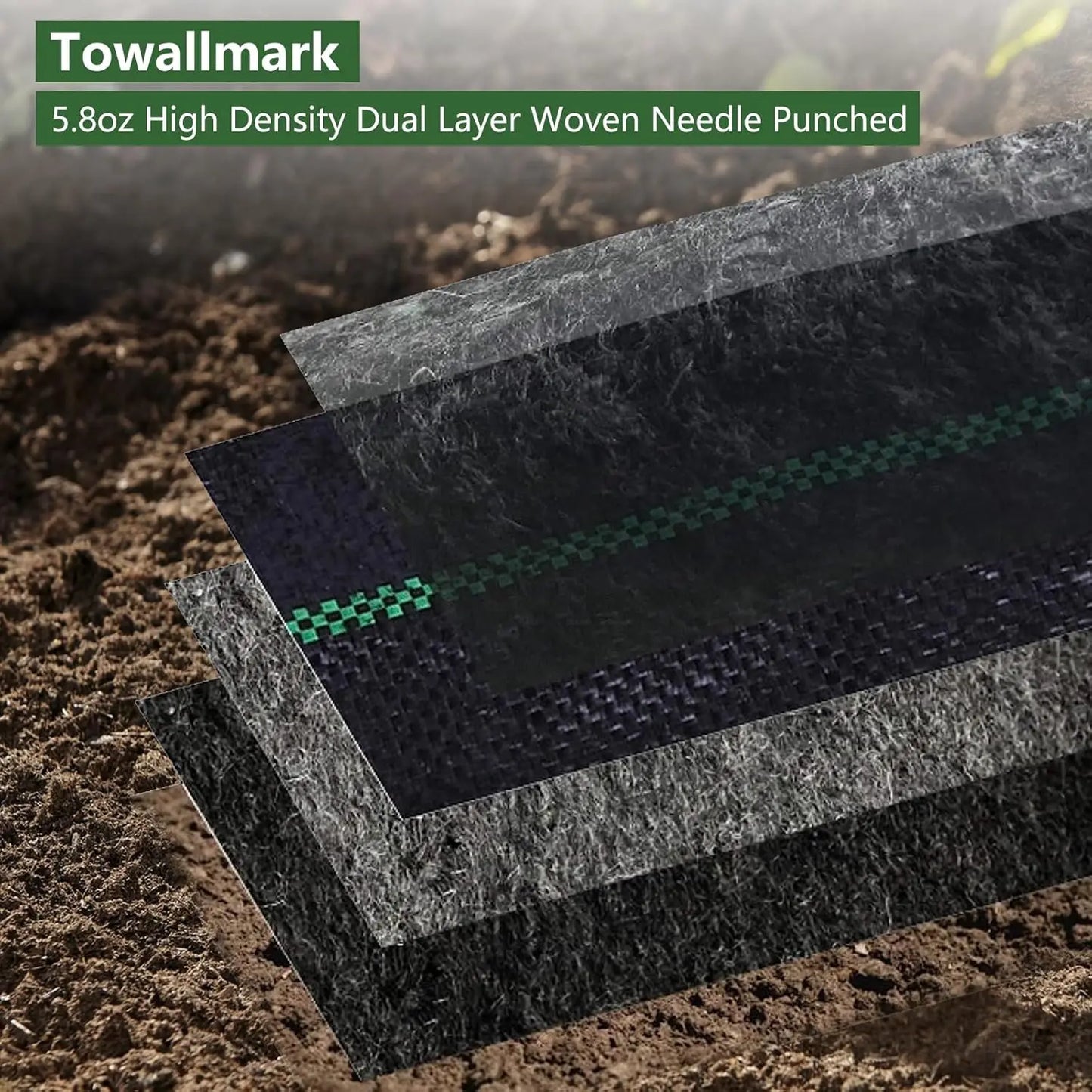 Double Layer Woven Landscape Fabric Heavy Duty Weed Barrier