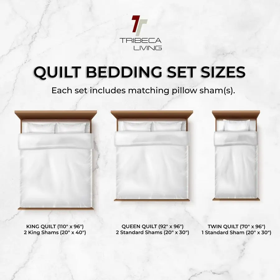 Premium All Season Velvet Quilt Set 3 Piece Comforter Set