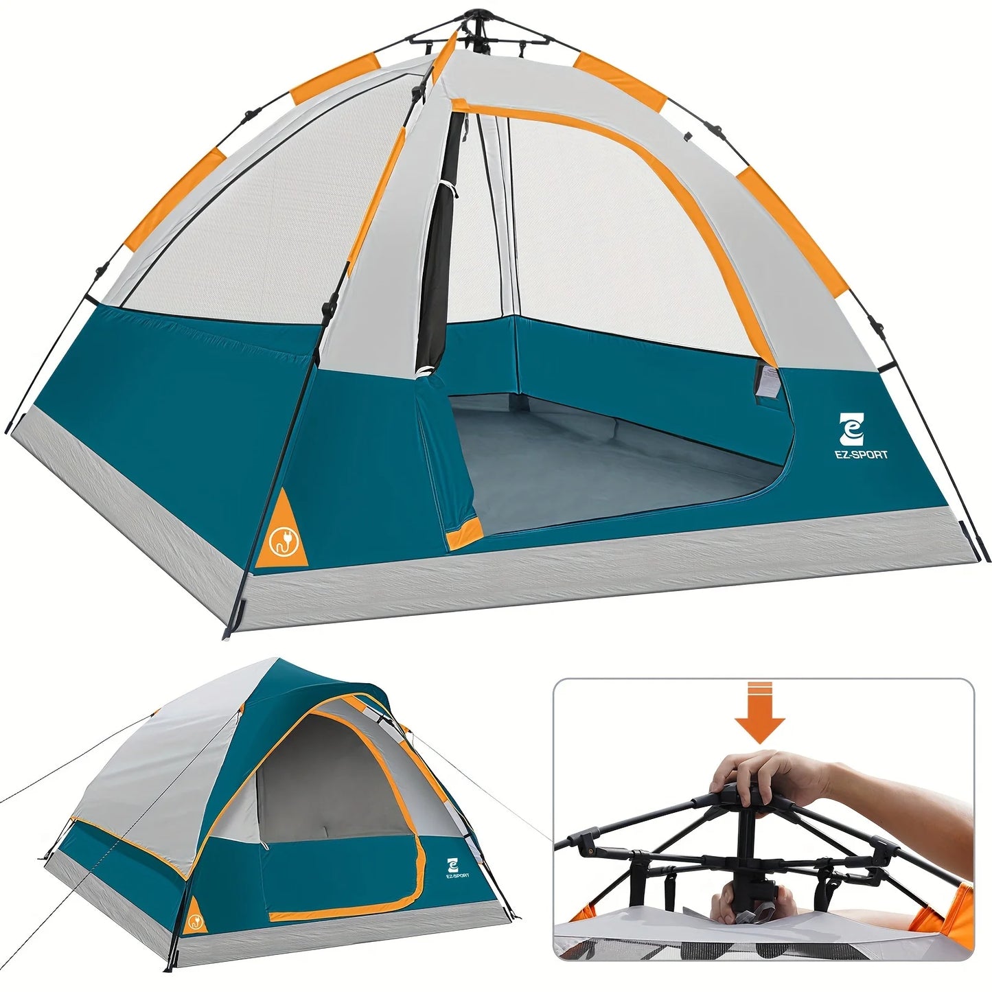 Unp Pop Up Camping Tent Waterproof Windproof Setup With Rainfly