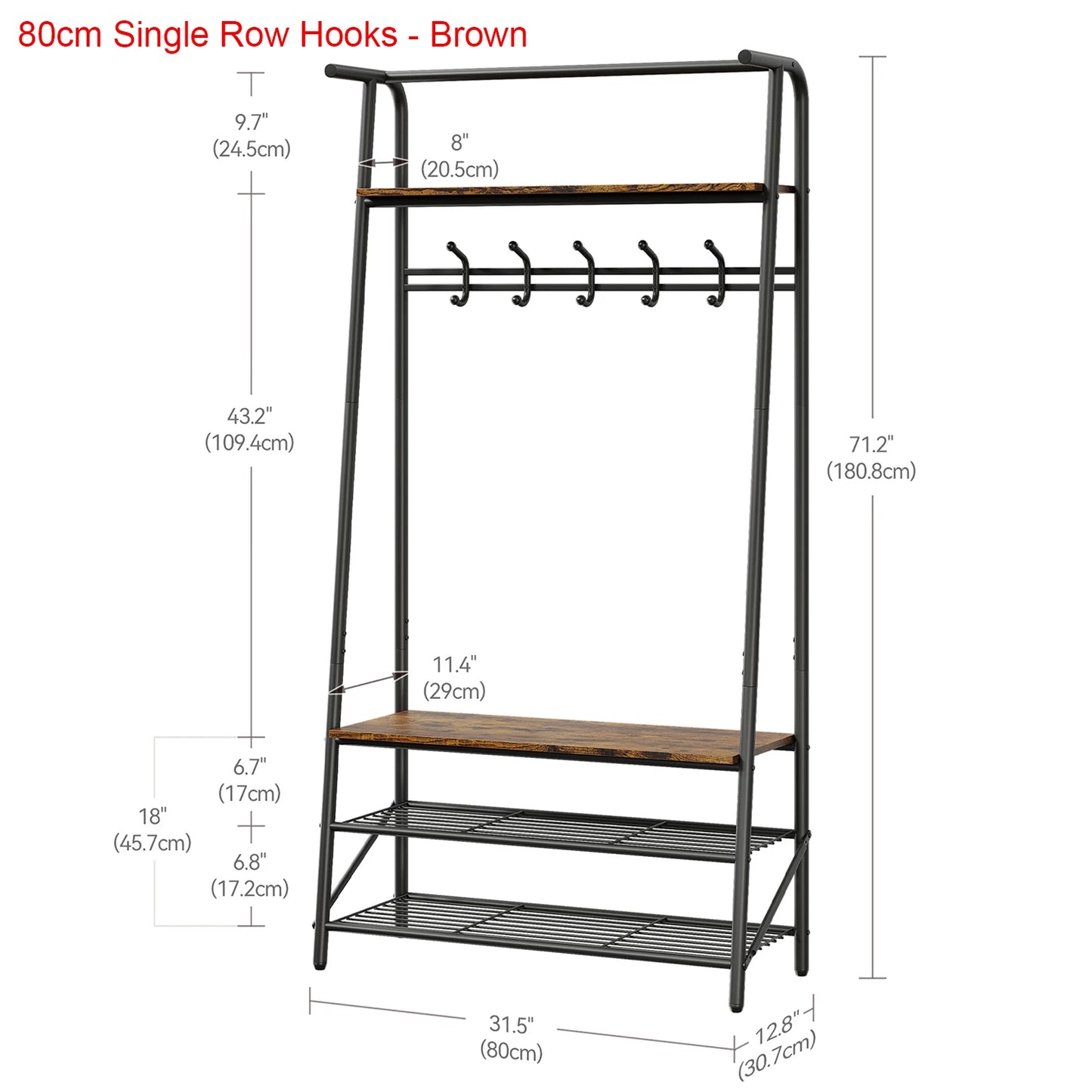 TWISTER.CK 4-in-1 Coat Rack Bench Hall Tree With Shoe Rack