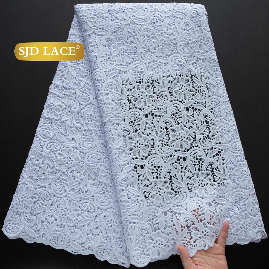 SJD African Guipure Cord Lace Fabric For Women Dresses