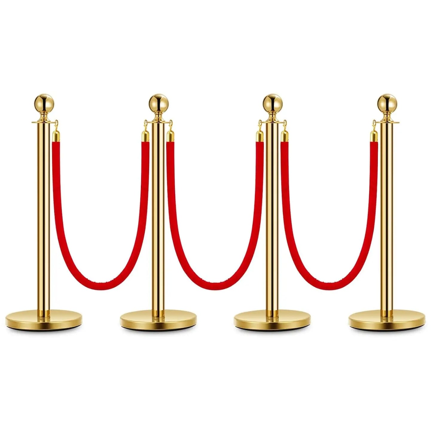 HiMISSCN Elegant Stanchion Posts With Velvet Ropes For VIP Events