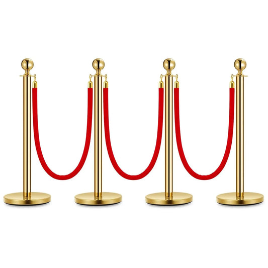 HiMISSCN Elegant Stanchion Posts With Velvet Ropes For VIP Events