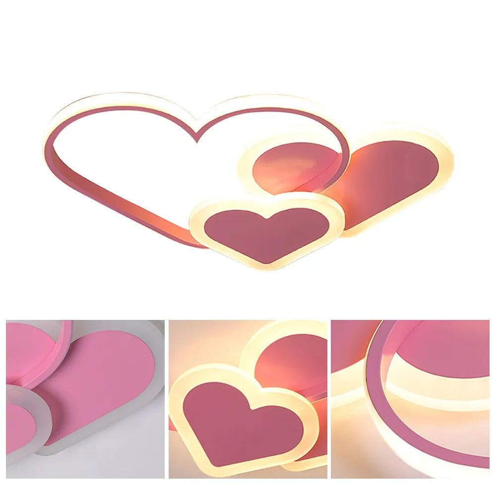 Heart Shaped LED Ceiling Light With Remote Control For Living Room