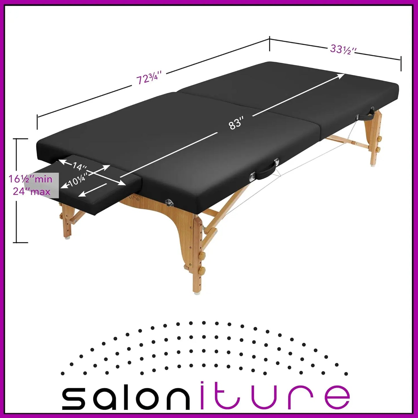 Portable Massage Table With Low Ground Platform High Density Foam