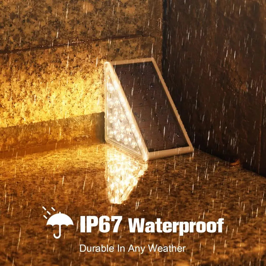 Outdoor Solar Stair Lights 12 Pack IP67 Waterproof 80 Lumen