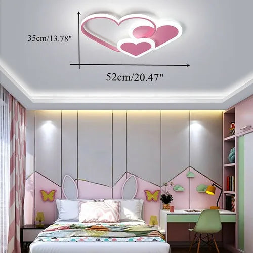 Heart Shaped LED Ceiling Light With Remote Control For Living Room