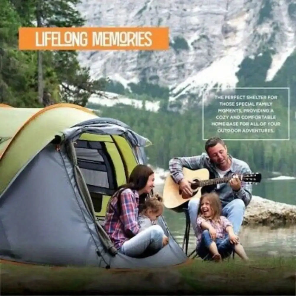 Camping Pop Up Tent With Dual Doors Waterproof UPF50 Shelter