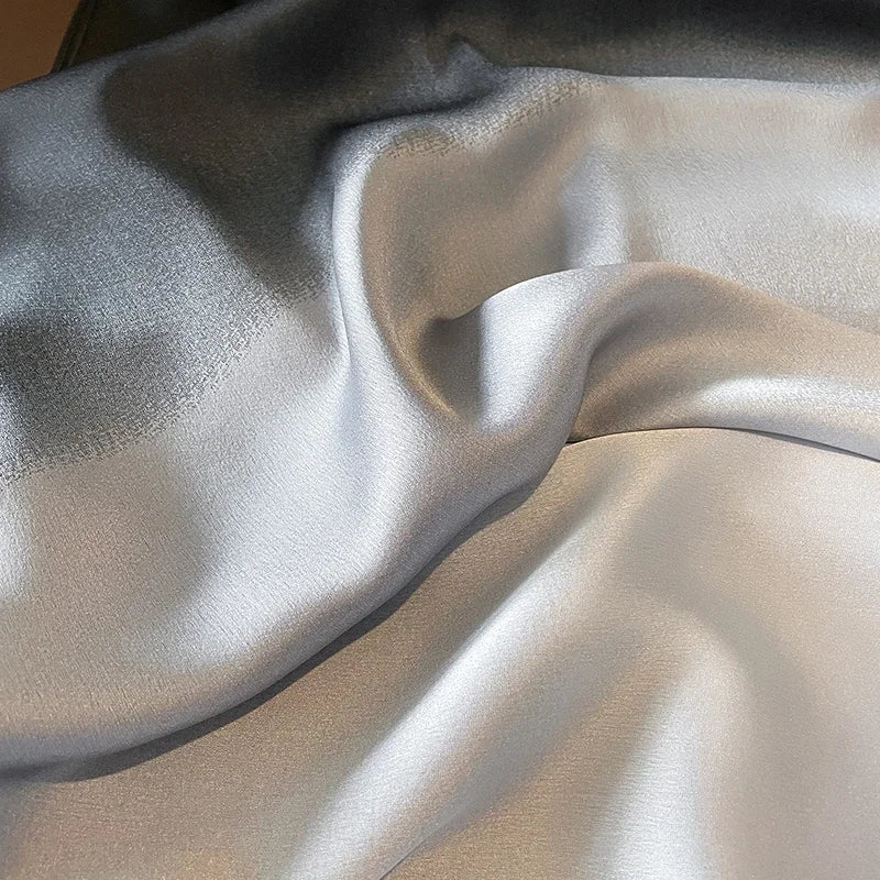 Gradient Silk Hijab Scarf For Women Wrap Shawl