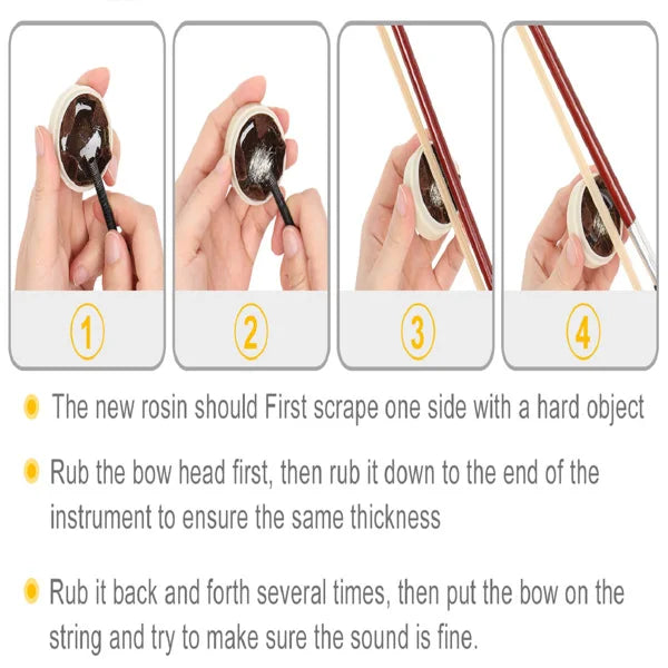 Solid Wood Violin Set With Case Bow Rosin For Beginners