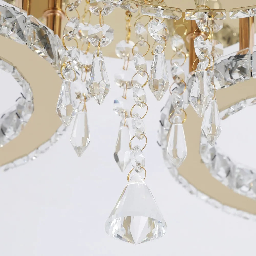 VETRULUS Modern LED Crystal Ceiling Chandelier