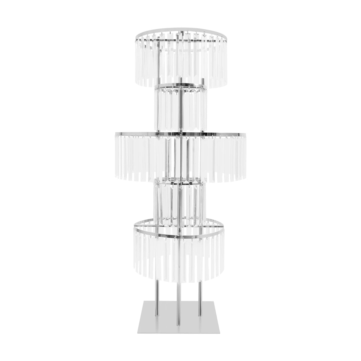 NONECN 2-Piece 5-Tier Crystal Flower Stand Wedding Centerpieces