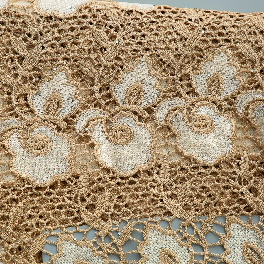NONECN African Guipure Water Lace Fabric Embroidery For Wedding Dresses