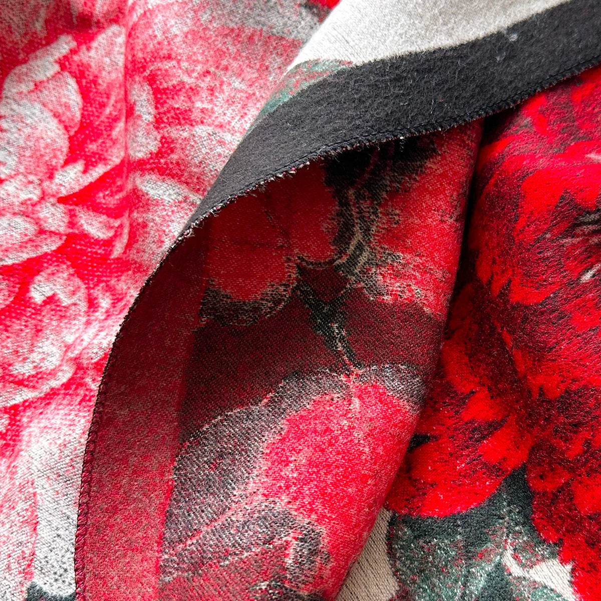 Floral Jacquard Shawl Wrap For Women Warm Winter Scarf