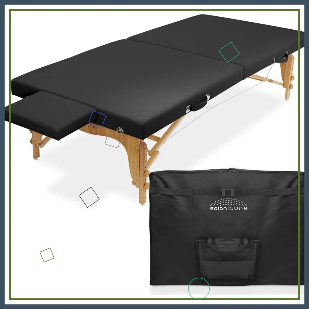 Portable Massage Table With Low Ground Platform High Density Foam