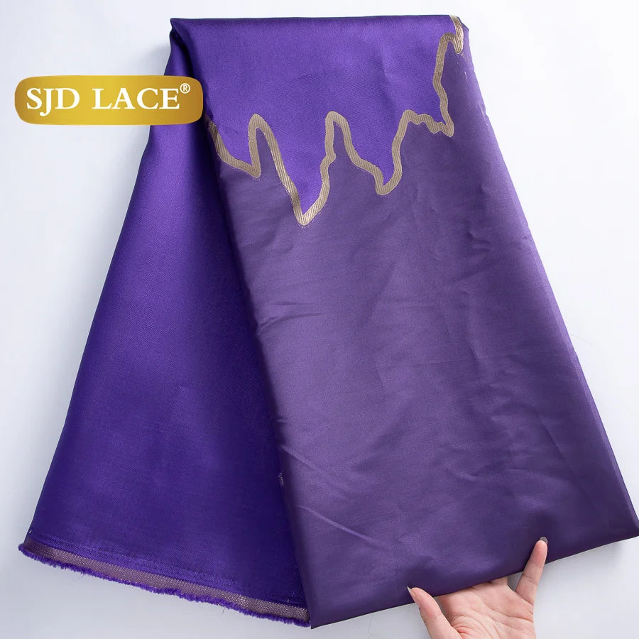 SJD LACA Nigerian Brocade Lace Damask Fabric For Women Dresses