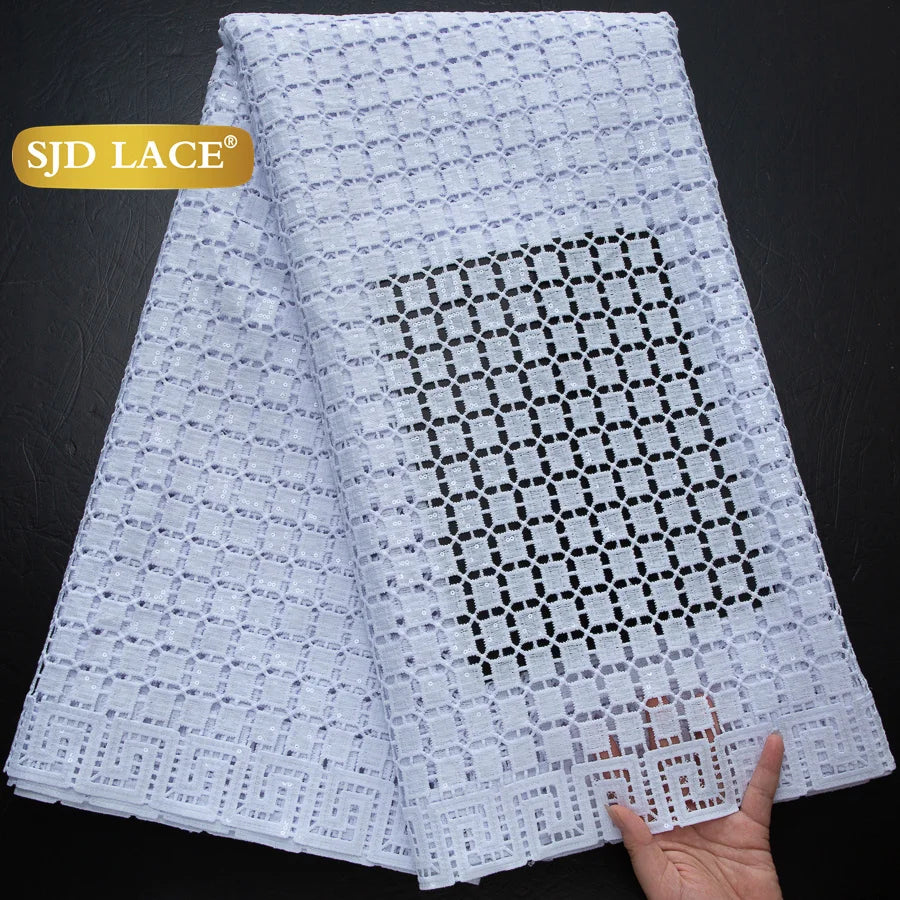 SJD African Guipure Cord Lace Fabric For Women Dresses