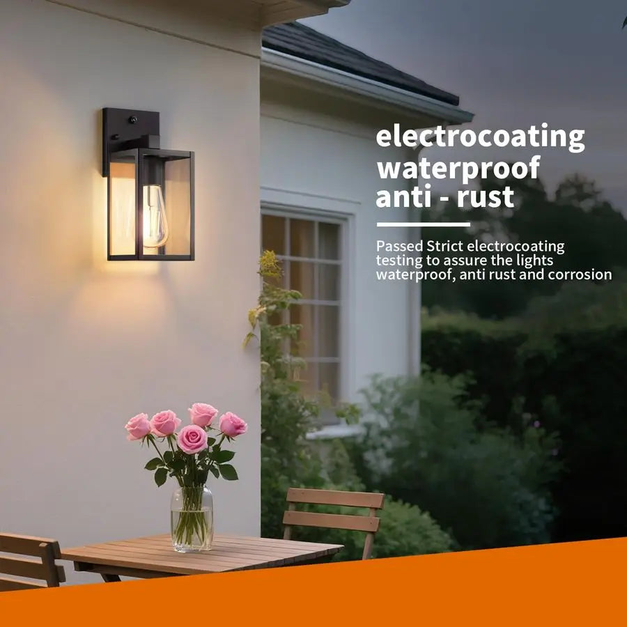 Dusk to Dawn Exterior Wall Mount Outdoor Lantern Light