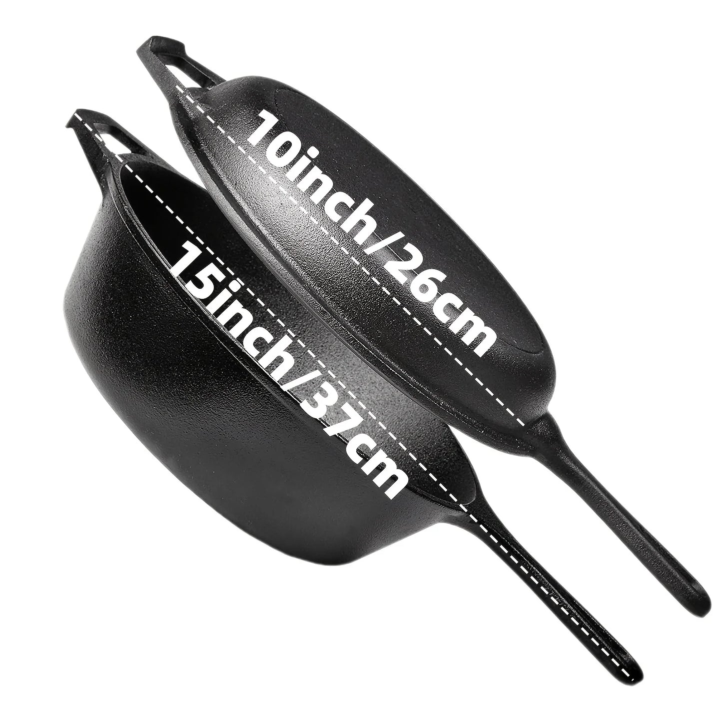 AEDG Cast Iron Skillet Set 3 Piece Preseasoned Pans