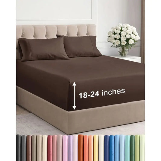Deep Pocket Sheet Set Ultra Soft Luxurious Bedding