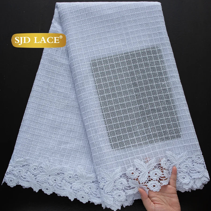SJD African Guipure Cord Lace Fabric For Women Dresses