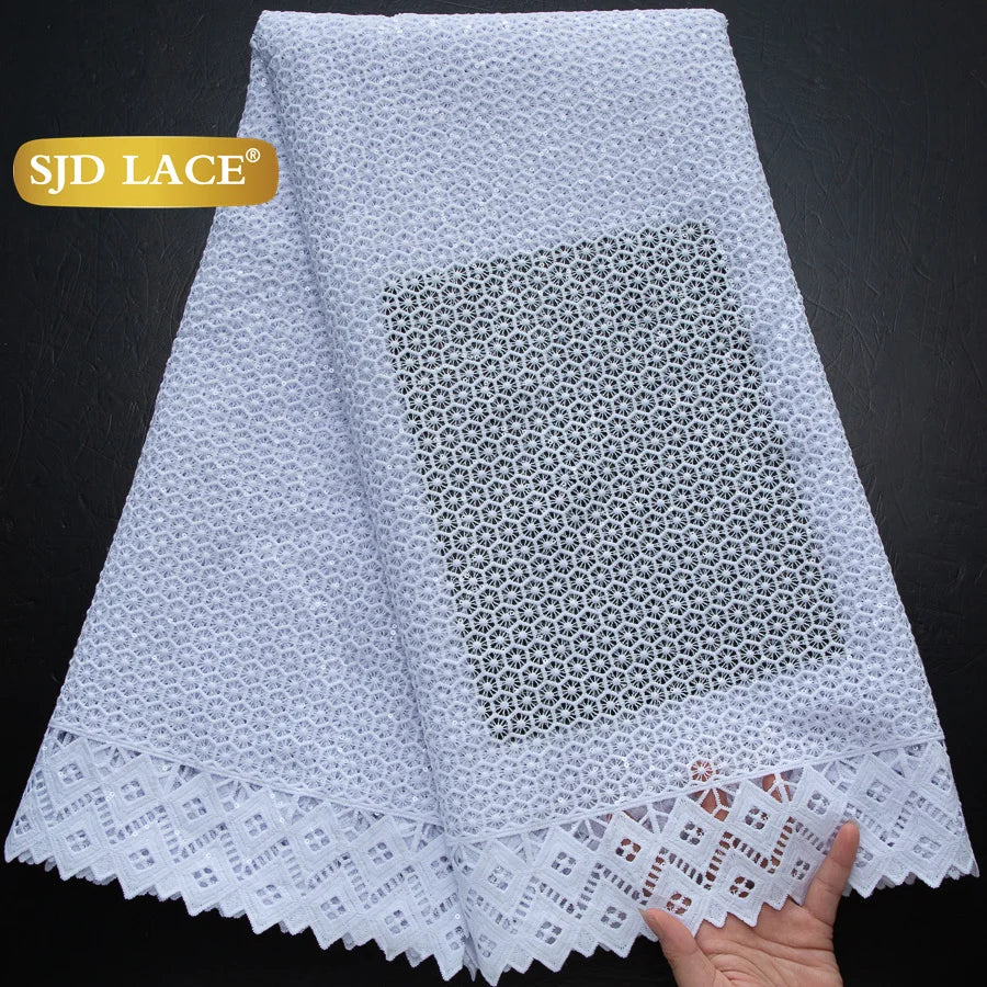 SJD African Guipure Cord Lace Fabric For Women Dresses