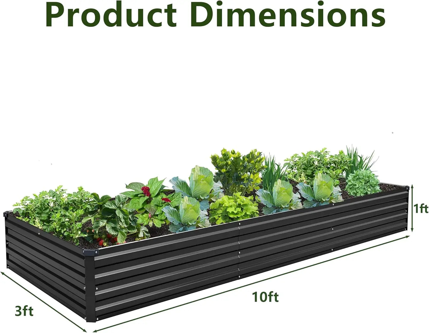 Galvanized Steel Raised Garden Bed Kit 2-Pack