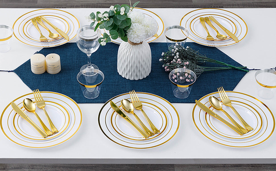 None Disposable Dinnerware Set For Party 700 Piece